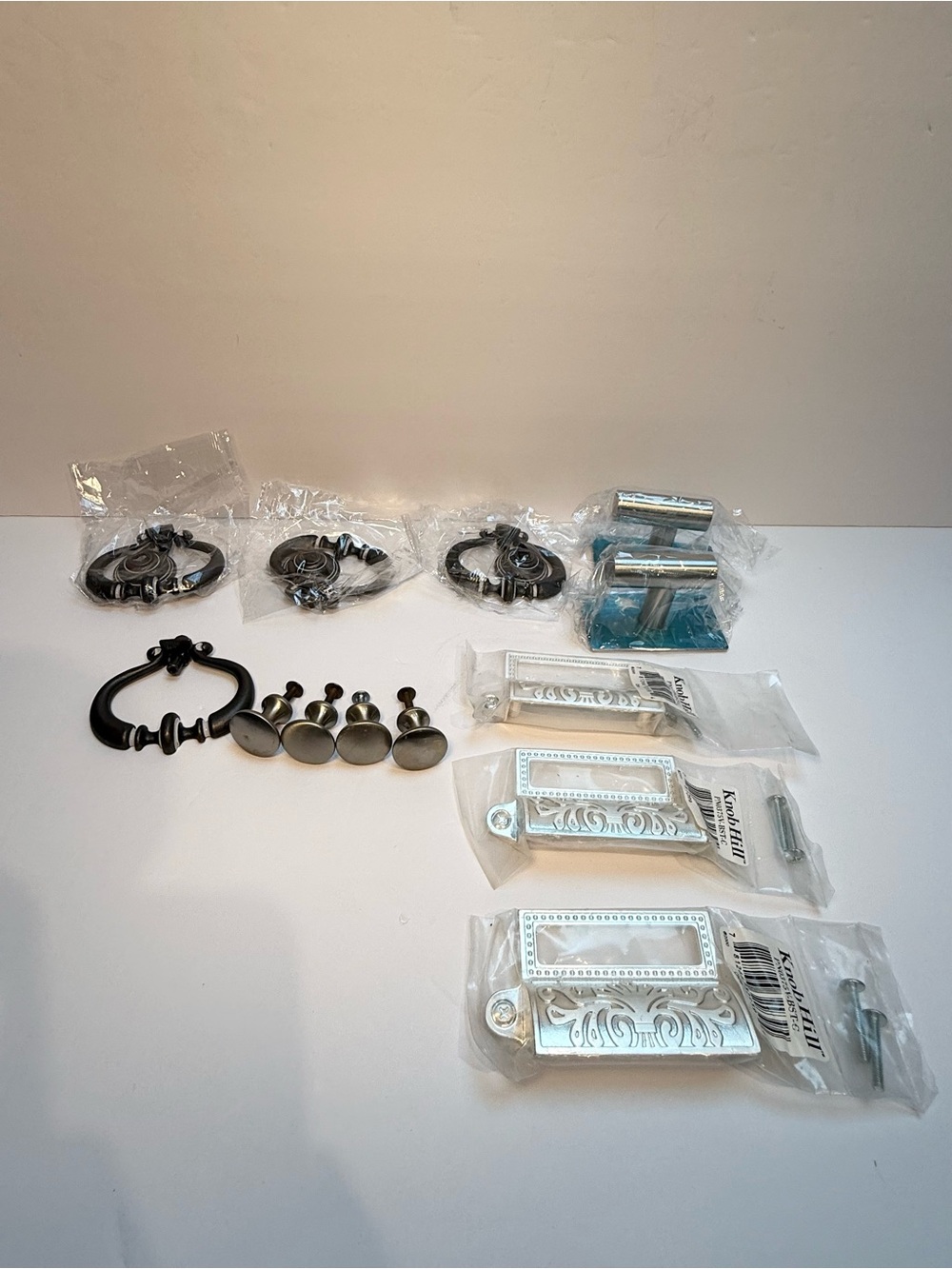 Set of 13 Various Drawer Pulls - Various sizes and shapes